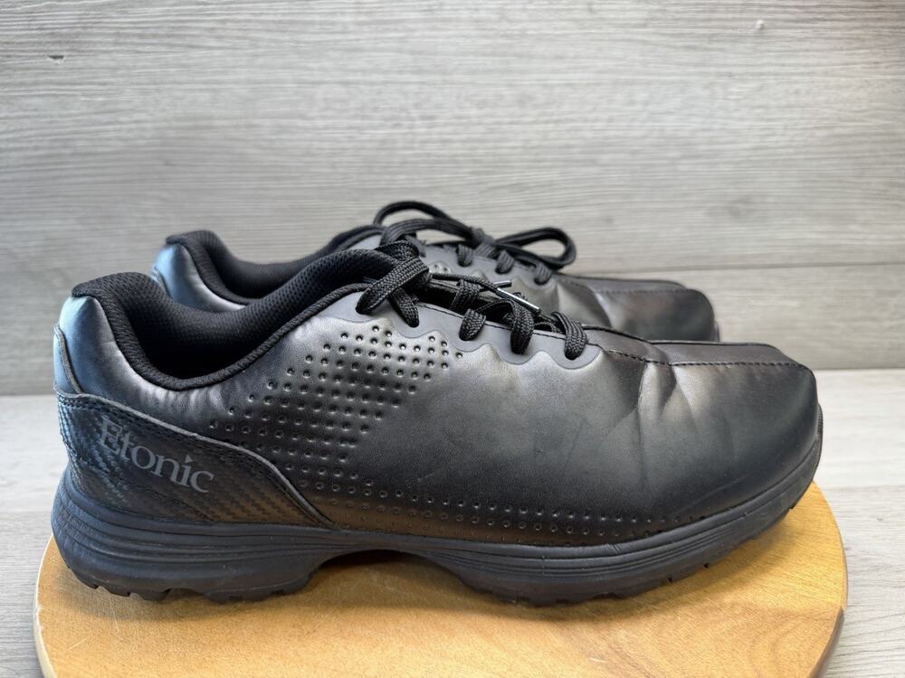 Etonic Mens EG500BKB Black Stabilize 2.0 Waterproof Cleats Size 10 2E